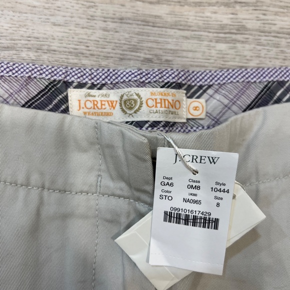 J Crew Khaki Chino Shorts Sz 8 NWT - Picture 2 of 2